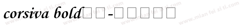 corsiva bold字体字体转换